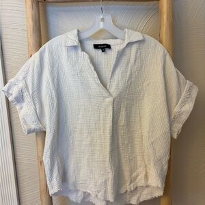 Aakaa Cream Textured Blouse